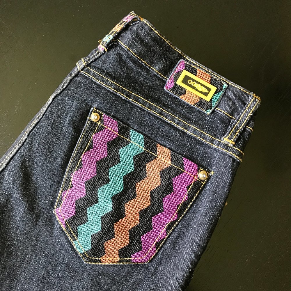 Coogi Chevron Pocket Flare Jeans Size 11/12